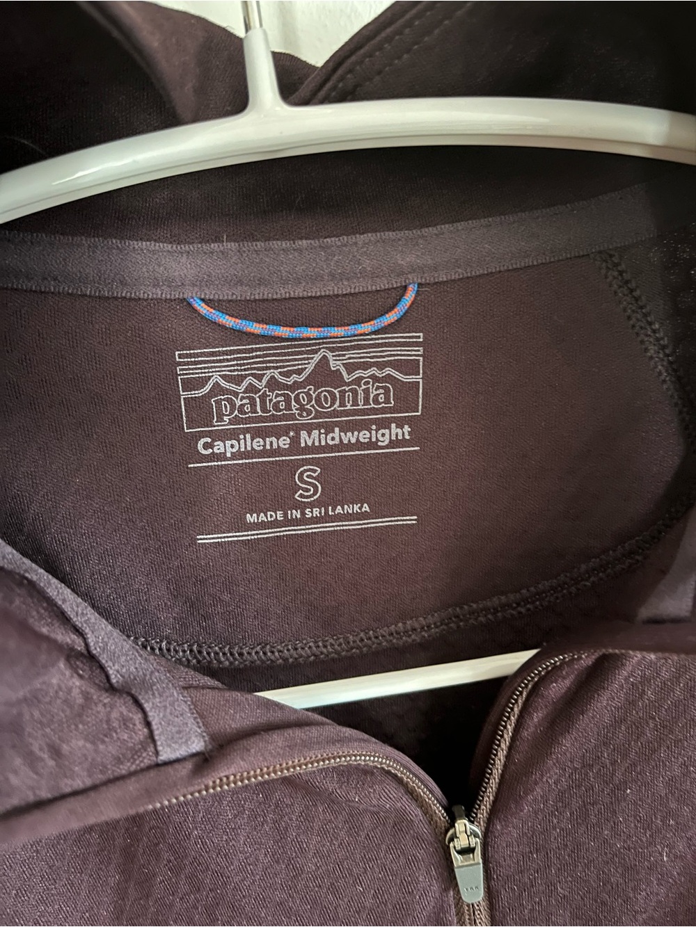 Patagonia Plum Capilene Midweight Zip-Front Top